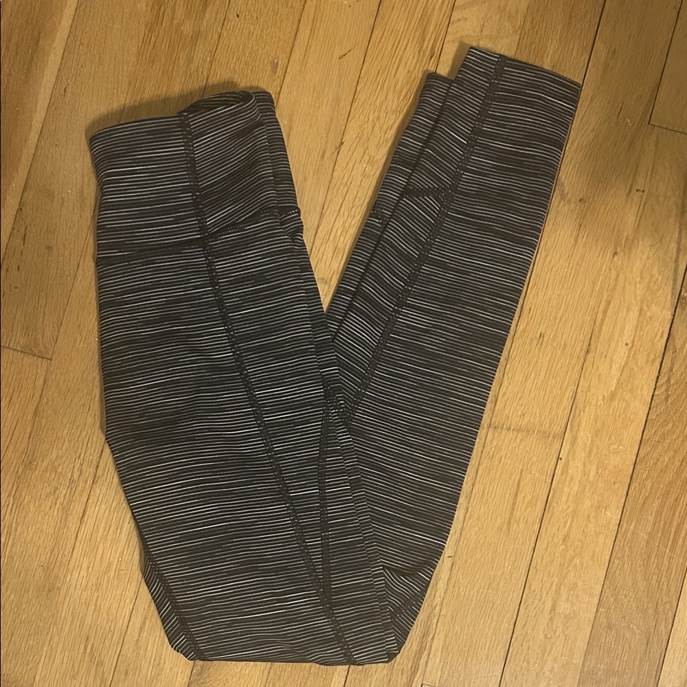 TekGear Black and Gray Striped Leggings